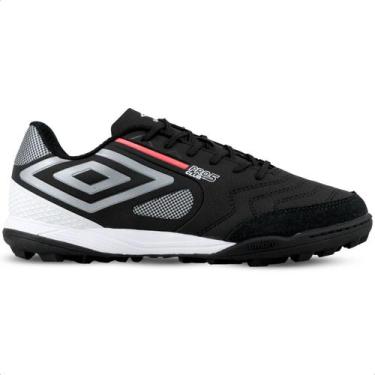 Imagem de Chuteira Umbro Society Pro 5 Bump Club Preta e Cinza - Masculina, 44, 