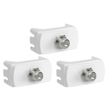 Imagem de 3 Módulo Soquete Coaxial Para Antena Tv Schneider Miluz - Branco - Sch