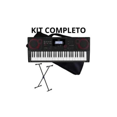Imagem de Teclado Musical Casio CTX 3000 61 teclas preto Capa,Suporte X