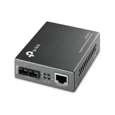 Imagem de Conversor de Mídia MC200CM Gigabit Multimodo com Alcance Até 0,5KM em Fibra SC-UPC Preto TP-Link