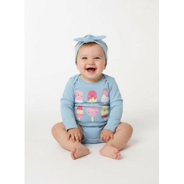 Imagem de Body Com Faixa Infantil Para Bebê - AZUL - Flik, Azul, M
