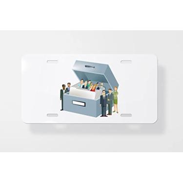 Imagem de Capa para placa de licença de banco de dados pessoais - Capa para placa de licença nova para carro - Capa de moldura para placa de carro 15 x 30 cm