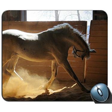 Mouse pad de borracha antiderrapante retangular com design de fogo