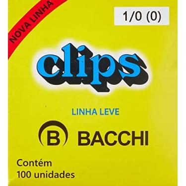 Imagem de Clips Galvanizado, Bacchi, Aço, 1/0, Linha Leve, Caixa com 100 Unidades