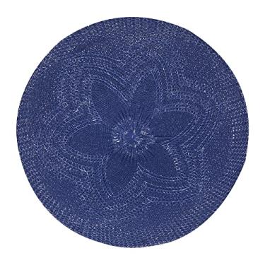 Imagem de Mimo Style Crochê Flor Lugar Americano, Azul, 38 x 38 cm