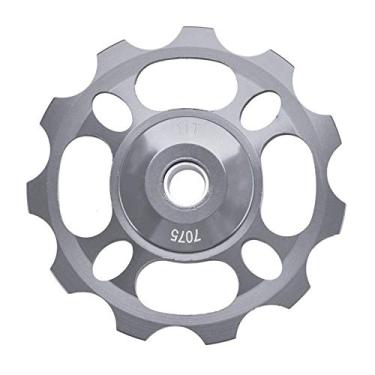 Imagem de SPYMINNPOO Rodas de polia de câmbio traseiro de bicicleta, polia de rolo guia de bicicleta 11 T, peças de substituição para bicicleta da roda traseira, desviador