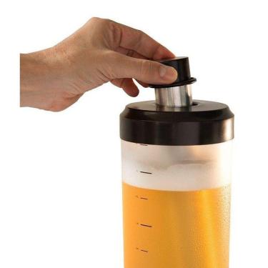 Imagem de Torre De Chopp 3,5L Preta Com 2 Refil Gelante Copo Tulipa