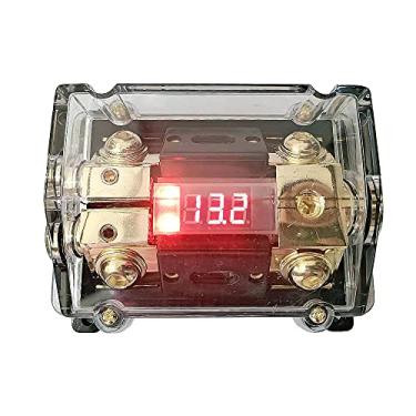 Imagem de KCT O suporte de fusível de exibição de LED digital de áudio para carro ANL inclui bloco de distribuição de 2 fusíveis 1 maneira em 2 vias