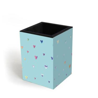 Imagem de Porta Canetas Treco lápis Corações holográficos Fina Ideia