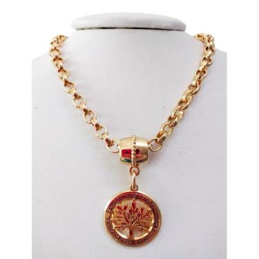 Imagem de Colar Feminino Elo Português Grosso 6mm Árvore da Família