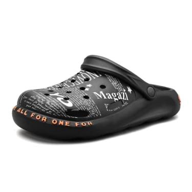 Imagem de SHABADUER Tamancos de verão masculinos e femininos, sapatos de água casuais confortáveis, atacadistas, sapatos de praia, Preto, 0 Women/14 Men