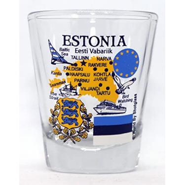 Imagem de Estônia Série UE Marcos e Ícones Copo de shot