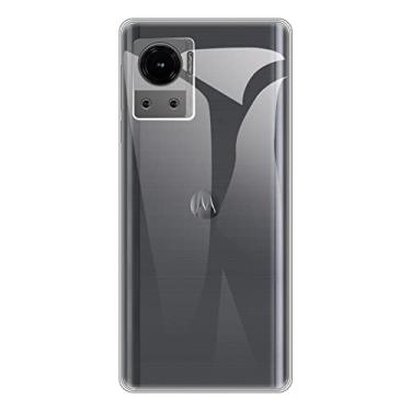 Imagem de Capa para Motorola Moto X30 Pro, capa traseira de TPU macio à prova de choque, silicone antiimpressões digitais, capa protetora de corpo inteiro para Moto X30 Pro (17 cm) (transparente)