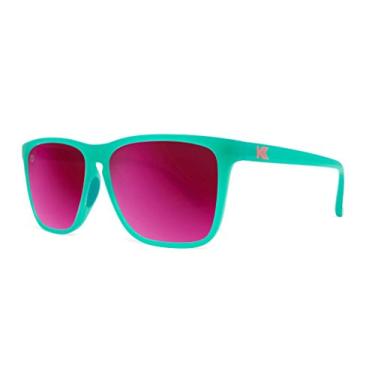 Imagem de Knockaround Fast Lanes Sport – Óculos de sol de corrida polarizados para mulheres e homens – Lentes resistentes a impactos e proteção total UV400, Água-marinha / fúcsia