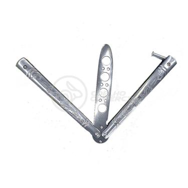 Imagem de Knife Silver Butterfly Prata Borboleta Dobrável Inox