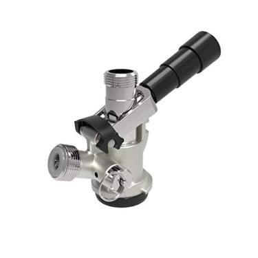 Imagem de FASTFERMENT, Válvula de alívio de pressão de segurança para torneira de cerveja Heavy Duty D System, acoplador de barril Sankey de aço inoxidável (304 SS), 10 x 6 x 13 cm, prata