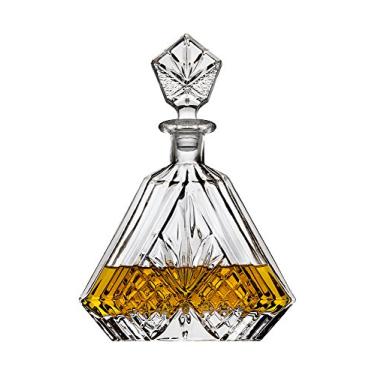 Imagem de Lefonte Decantador de uísque para licor Scotch Bourbon ou vinho, corte irlandês triangular - 750 ml