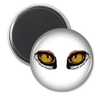 Imagem de Adesivo de ímã de geladeira para decoração de olhos de raposa de desenho animado