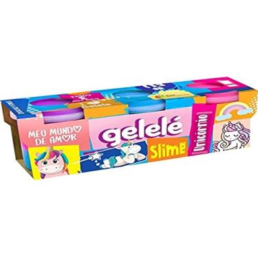 Imagem de Slime Gelelé, Doce Brinquedo, Unicórnio, 3 Potes de 152 Gramas