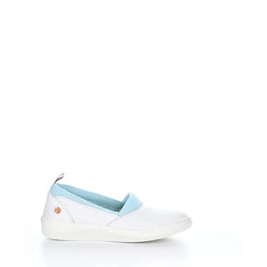 Imagem de Softinos Sapatos femininos de couro com cadarço BIPY686SOF, Branco, 8