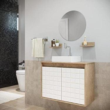 Imagem de Gabinete para Banheiro com Cuba e Espelho Carol Darabas Agardi Ébano