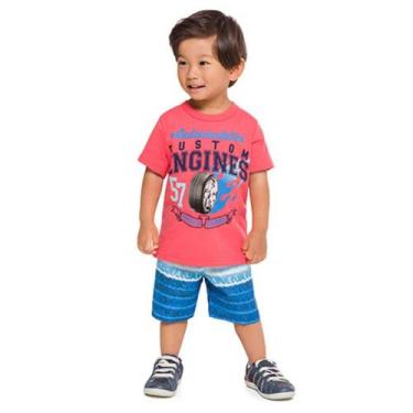 Imagem de Conjunto Infantil Menino Camiseta E Bermuda Brandili Velocidade E Cora