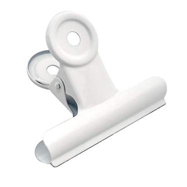 Imagem de Coideal Clipes grandes de touro branco – pacote com 12 clipes de papel de dobradiça de metal, grampos de arquivo para artesanato, sacos de comida, desenhos, fotos em casa, cozinha e escritório (5,5