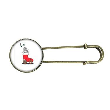 Imagem de Horus — Broche de metal retrô de flor de trenó de Natal