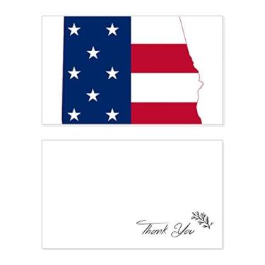 Imagem de Mapa dos Estados Unidos dos EUA com estrelas em forma de bandeira de listras em forma de cartão de agradecimento de aniversário