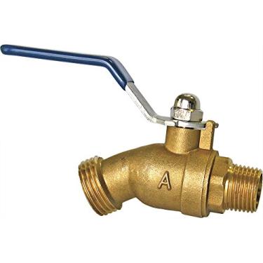 Imagem de American Valve M71QT 3/4" MIP Quarter Turn Mangueira Bibb, 3/4", 1/2 Inch, Brass