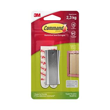 Imagem de Command, 3M, Suporte para Quadros, Adesivo Removível sem Estragos, Metálico, Grande, 1 Unidade