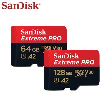 Imagem de Original SanDisk Extreme Pro Micro sd cartão até cartão de memória de 128 gb 64GB A2 V30 U3 tf 32GB A1 Com adaptador de 170MB / s sd