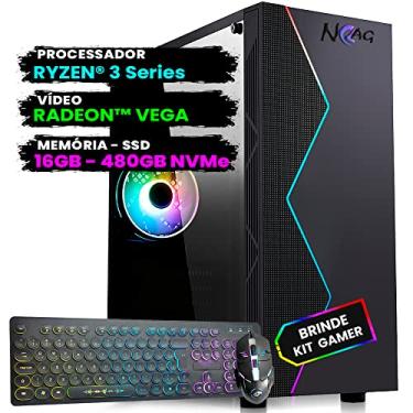 Imagem de Pc Gamer Computador Completo NoLag Amd Ryzen, Radeon™ Graphics Vega, 16GB Ram, SSD 480GB NVMe, Gabinete RGB