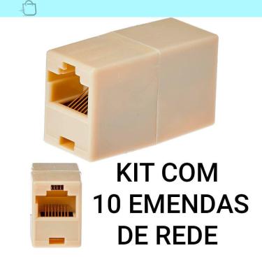 Imagem de Rede sem limitações - Kit 10 Emendas RJ45 8 Vias