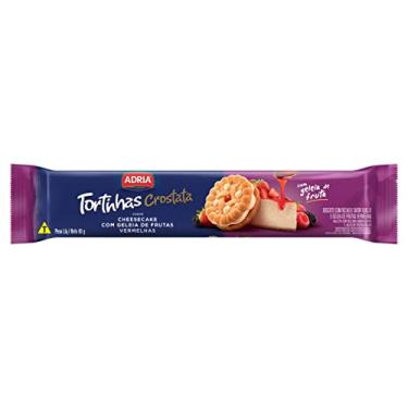 Imagem de Biscoito Recheio Cheesecake com Geleia de Frutas Vermelhas Adria Tortinhas Crostata Pacote 80g