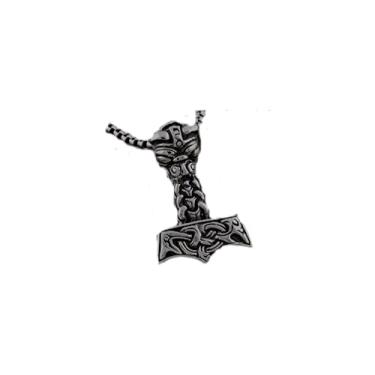 Imagem de Corrente Com Pingente Aço Inox Thor Runa Viking Wicca