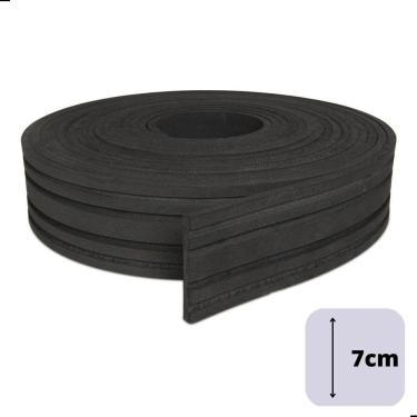 Imagem de Roda Meio Boiserie Moldura Eva Autocolante 7Cm 10 Mt Preto