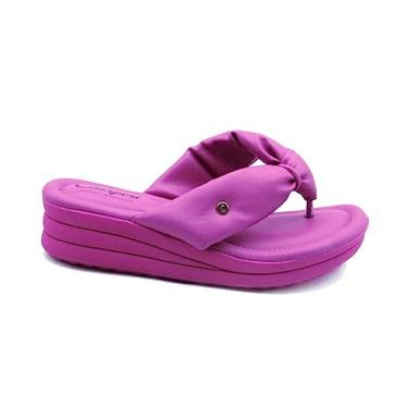 Imagem de Chinelo Campesí Anabela Tamanco Rosa Pink L8791