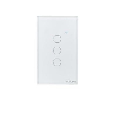 Imagem de Interruptor Inteligente Izy Smart Wifi Touch 3 Teclas Ews 1003 Branco -Intelbras
