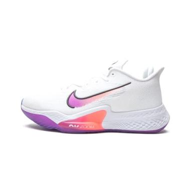 Imagem de Nike Tênis de basquete masculino Air Zoom BB NXT, branco/branco/carmesim flash/hipervioleta, 11.5
