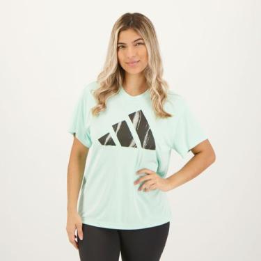 Imagem de Camiseta Adidas Run It Feminina Verde E Preta