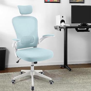 Imagem de Cadeira de escritório ergonômica com estofado de mesh (Verde)