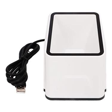 Imagem de Scanner de código de barras de mesa 1D 2D Scanner de código de barras scanner de código de barras de mesa leitor automático de código de barras mãos livres leitor de código de barras QR Scanner de código de barras