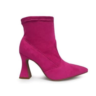 Imagem de Bota Beira Rio Conforto em Camurça Salto Taça 9081 100 33/40