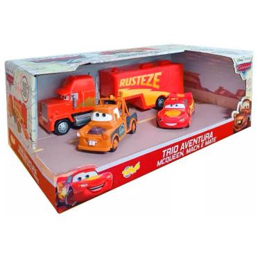 Imagem de Conjunto - Carros Disney - Trio Aventura - McQueen Mate Mack - Toyng