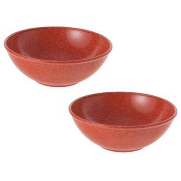 Imagem de Conjunto 2 Tigelas Bowl EVO Sustentável 500ml Sorvete Açaí Sopas Molhos Poke Salada (Mogno)