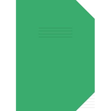 Imagem de A4 Exercise Book Half Plain Half Ruled 8mm: Top Plain and Bottom Lined Notebook for School / Study | 100 Pages | Green Cover