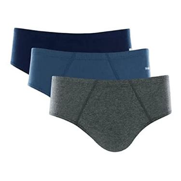 Imagem de Kit 3 Cuecas Slip Alg El Embutido, Mash, Masculino, Azul Marinho/Azul Jeans/Cinza Escuro, G
