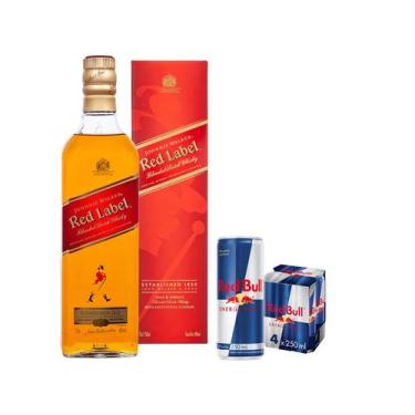 Imagem de Kit Whisky Johnnie Walker Escocês Red Label  - 750ml + Energético Red