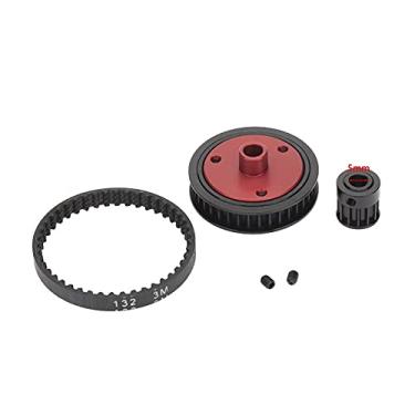 Imagem de ZEZEFUFU Engrenagem de transmissão de acionamento por correia 1/10 peça de reparo RC para caixa de engrenagens axial SCX10 e SCX10 II 90046